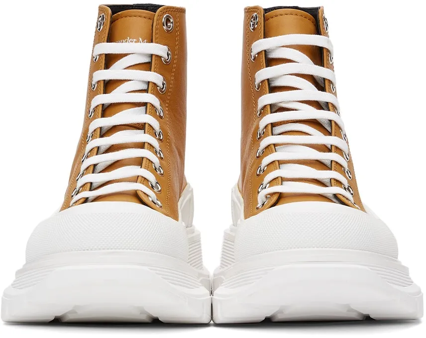 Alexander McQueen Orange Tread Slick Boots