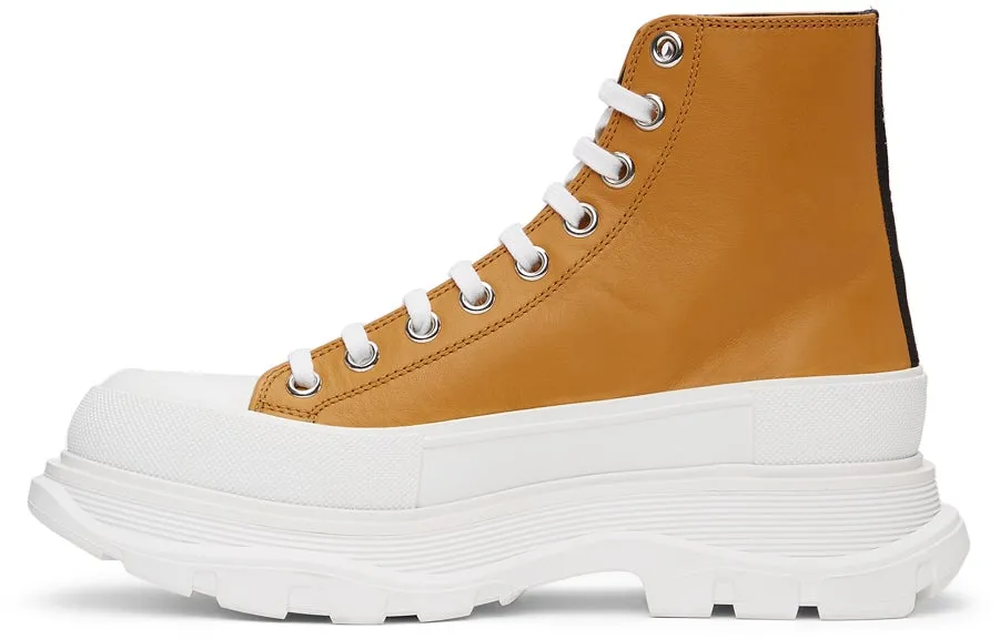 Alexander McQueen Orange Tread Slick Boots
