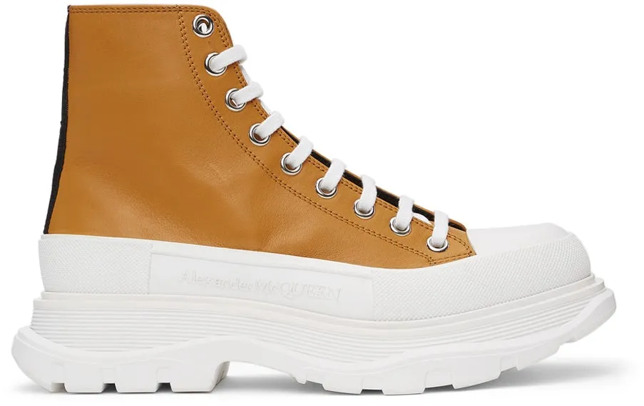 Alexander McQueen Orange Tread Slick Boots