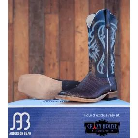 Anderson Bean Chocolate Caiman Belly with Black Buffalo Top