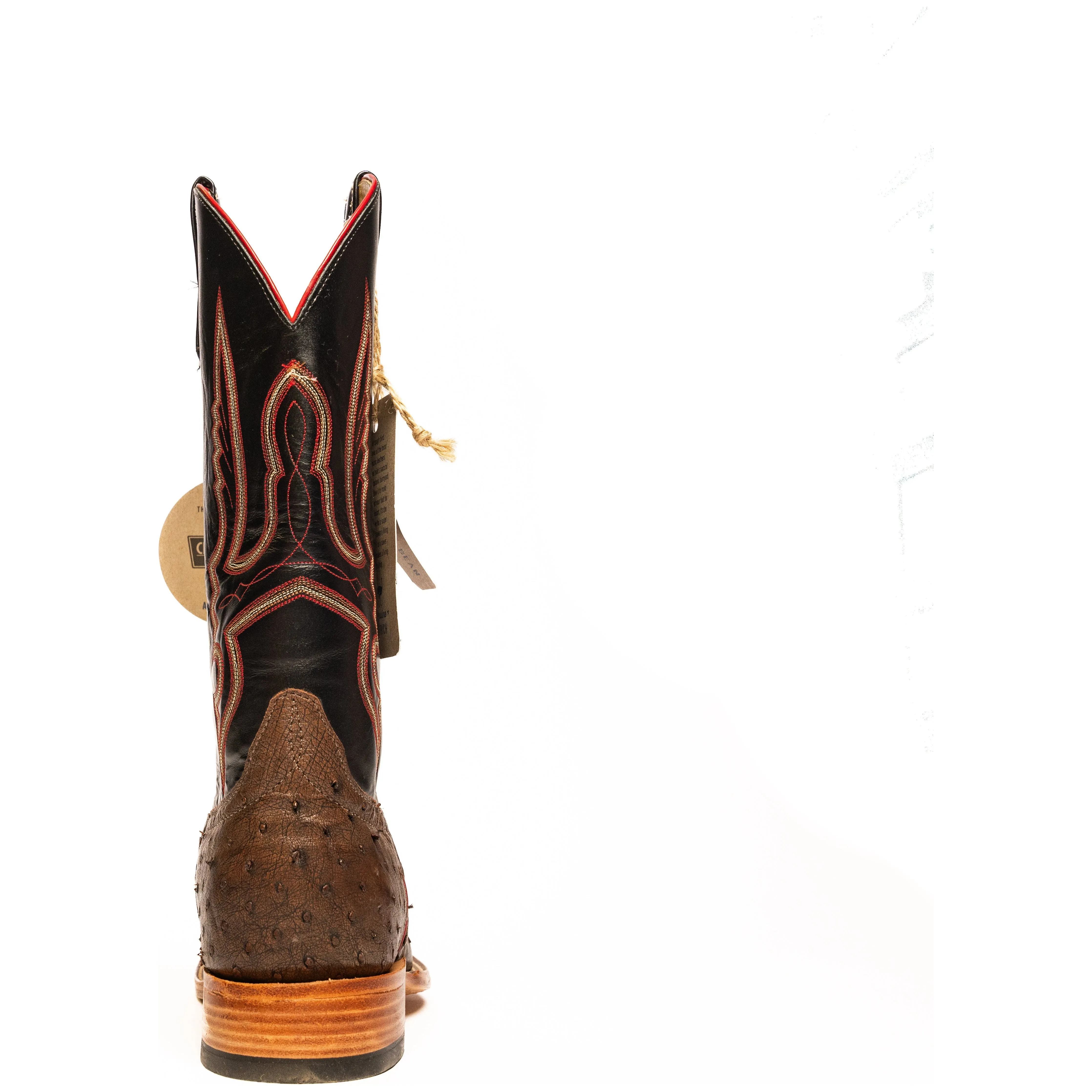 Anderson Bean Kango Tobacco Full Quill Ostrich with Black Glove Top
