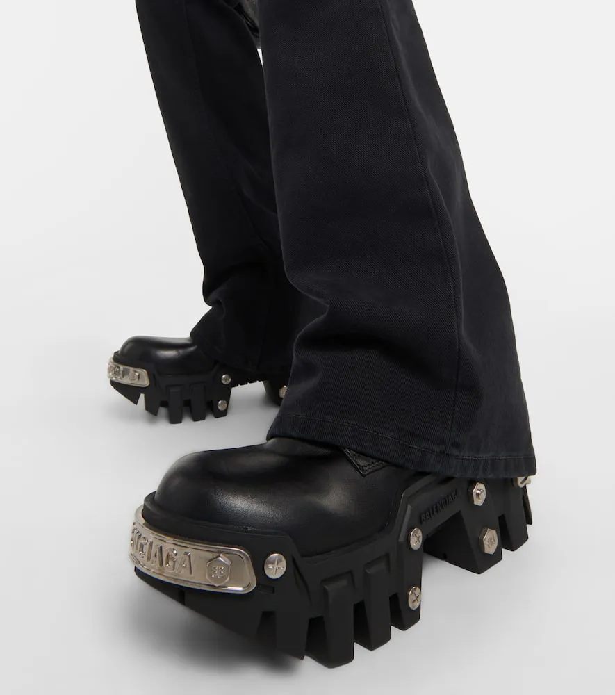 Balenciaga Bulldozer leather ankle boots