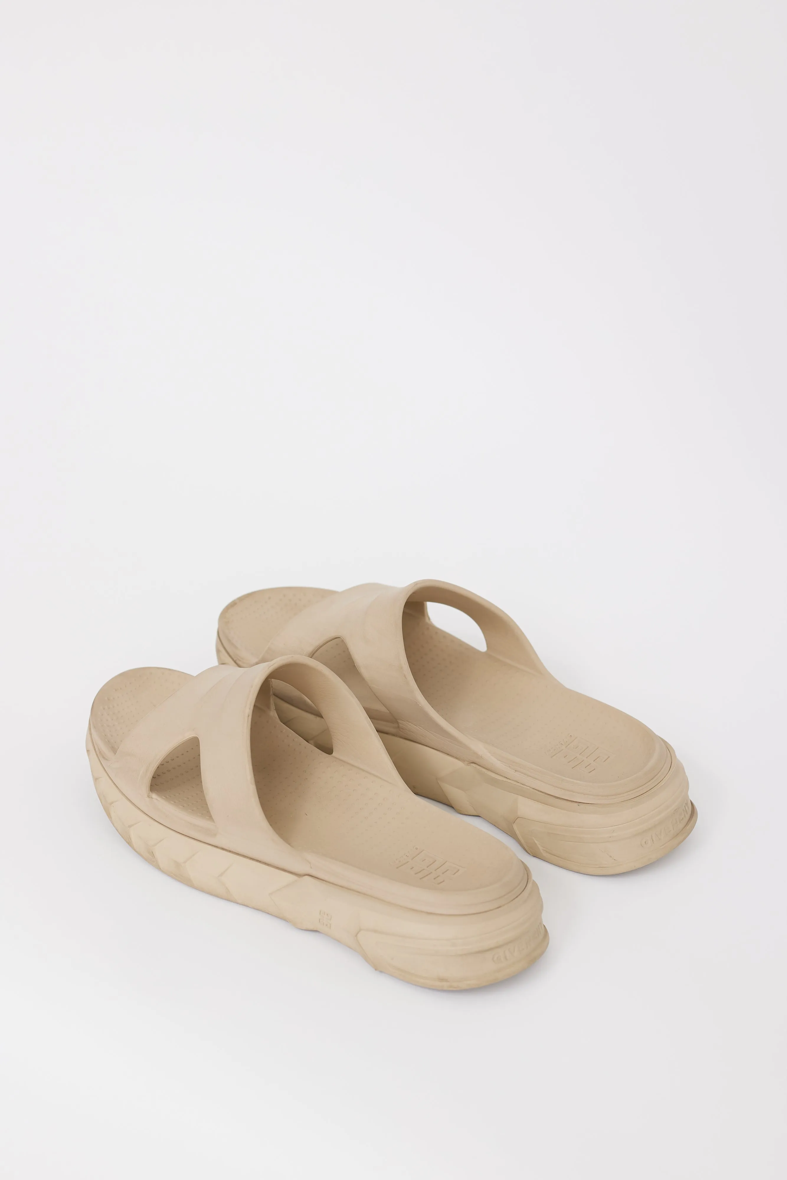 Beige Rubber Marshmallow Sandal