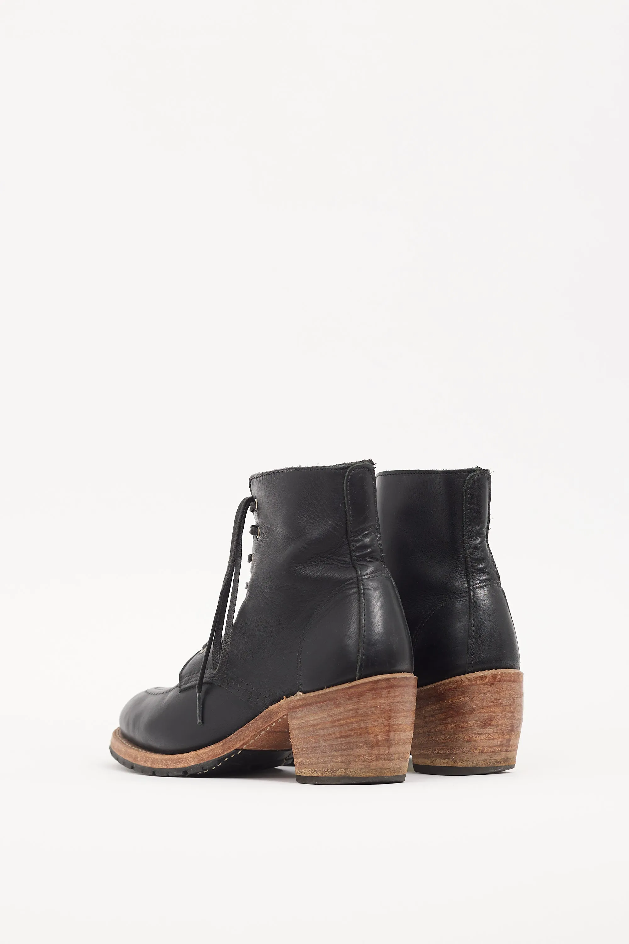 Black & Brown Leather Clara Boot