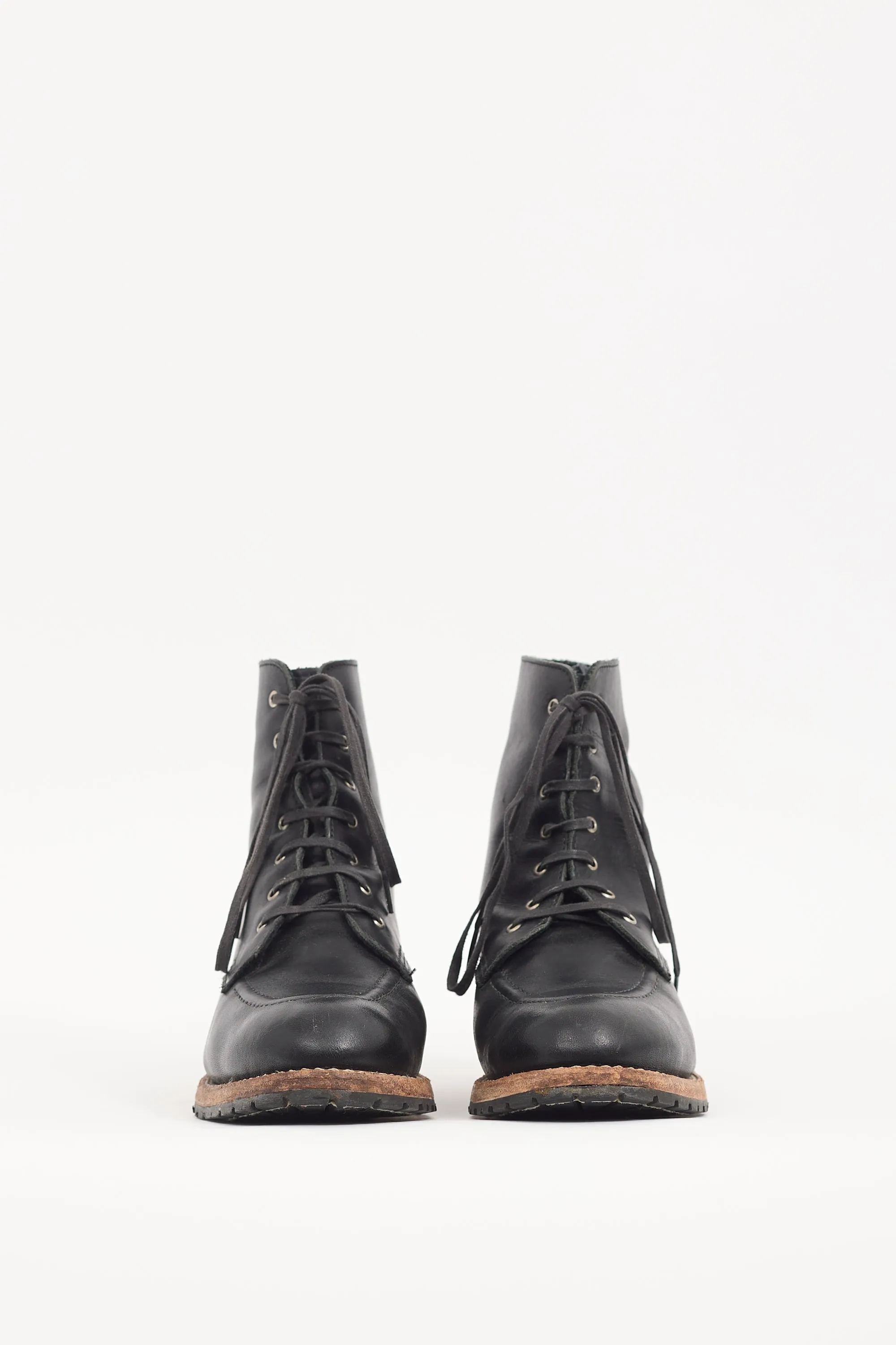 Black & Brown Leather Clara Boot