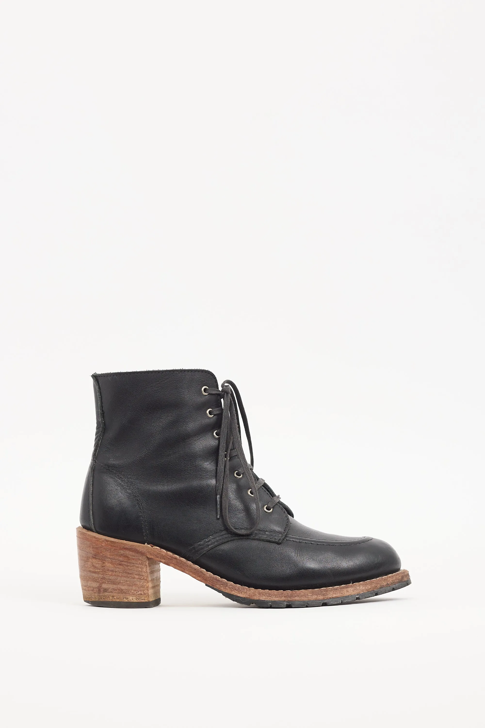Black & Brown Leather Clara Boot