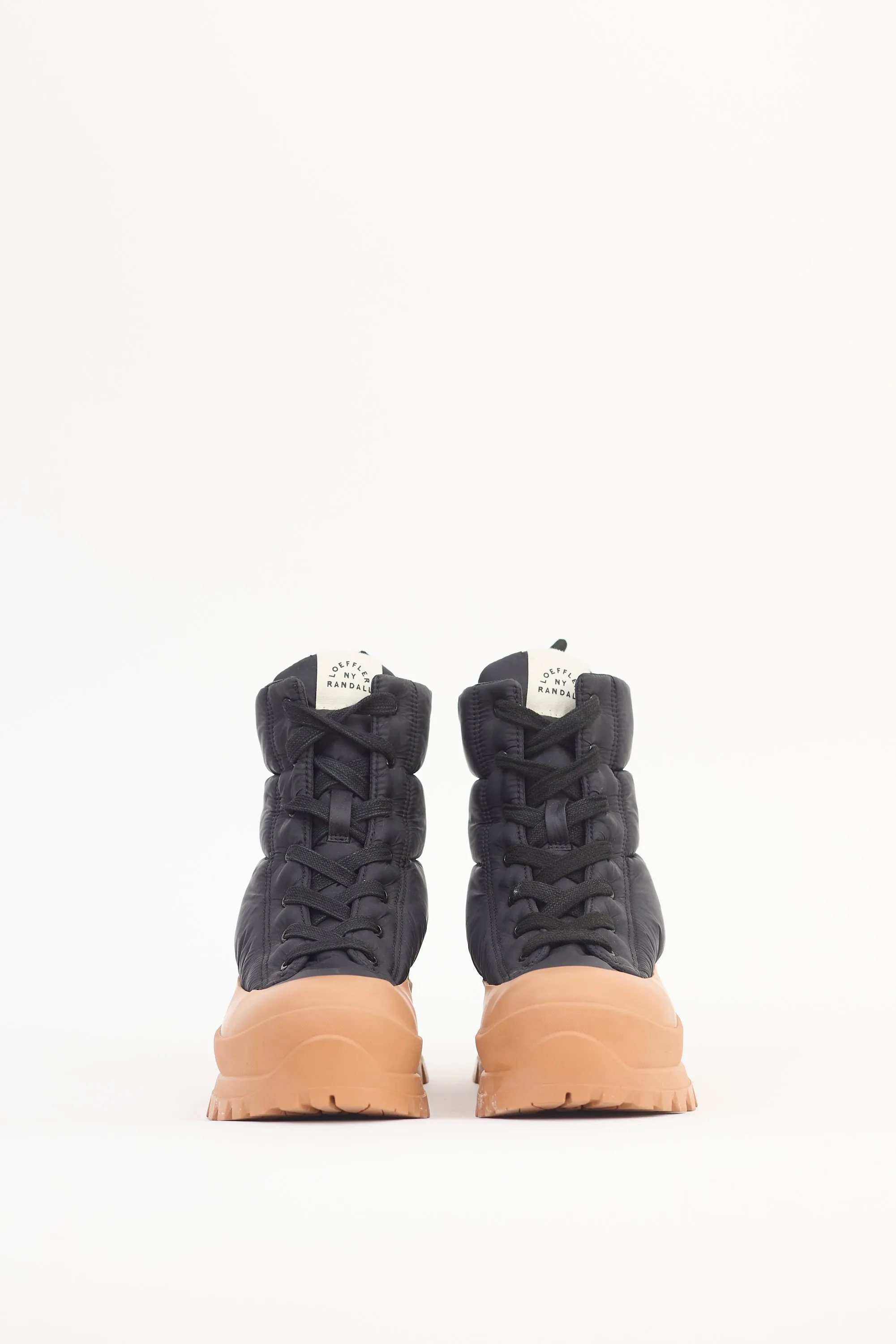 Black & Brown Nylon Quilted Boot