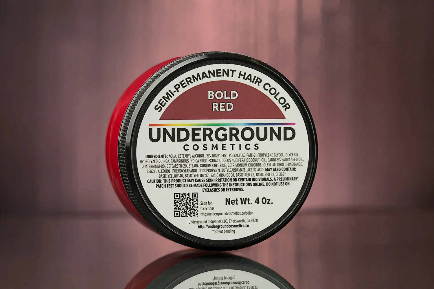 Bold Red Semi-Perm Hair Color