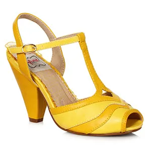 BP403-JILLY 4" Peep Toe T-Strap Shoe with Buckle Closure