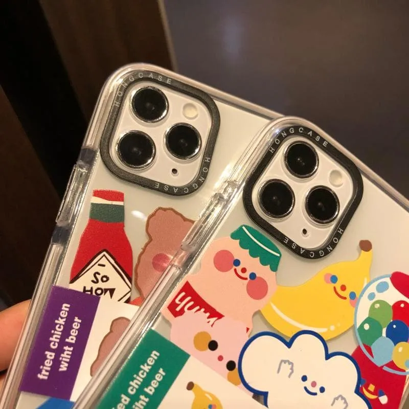 Cartoon Bear Transparent iPhone Cases