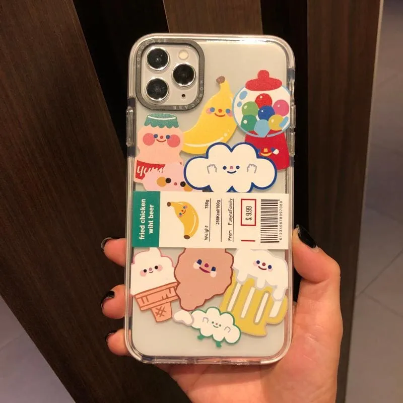 Cartoon Bear Transparent iPhone Cases