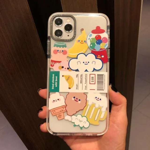 Cartoon Bear Transparent iPhone Cases