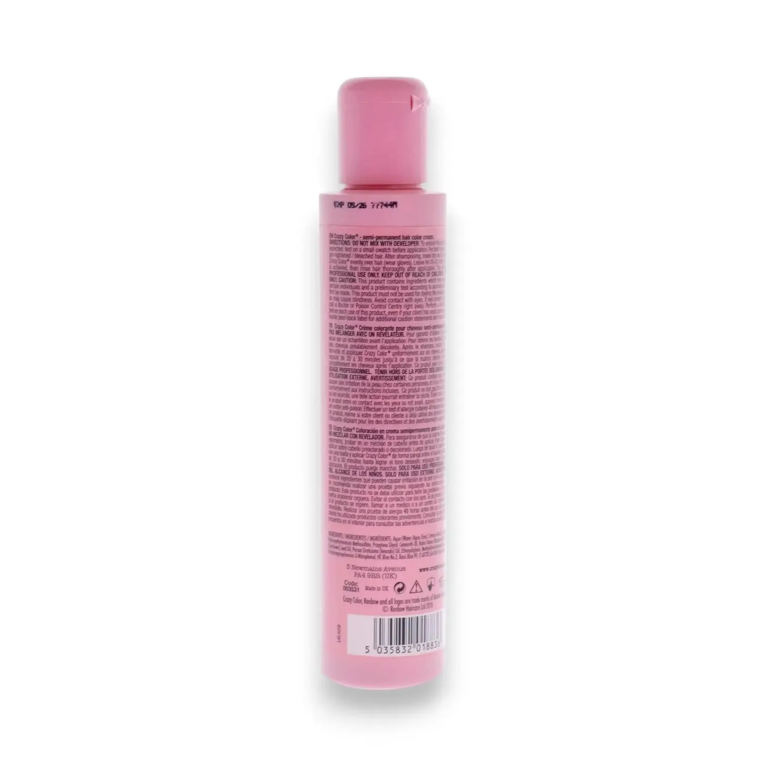 Crazy Color Semi-Permanent Hair Color Cream 150ml