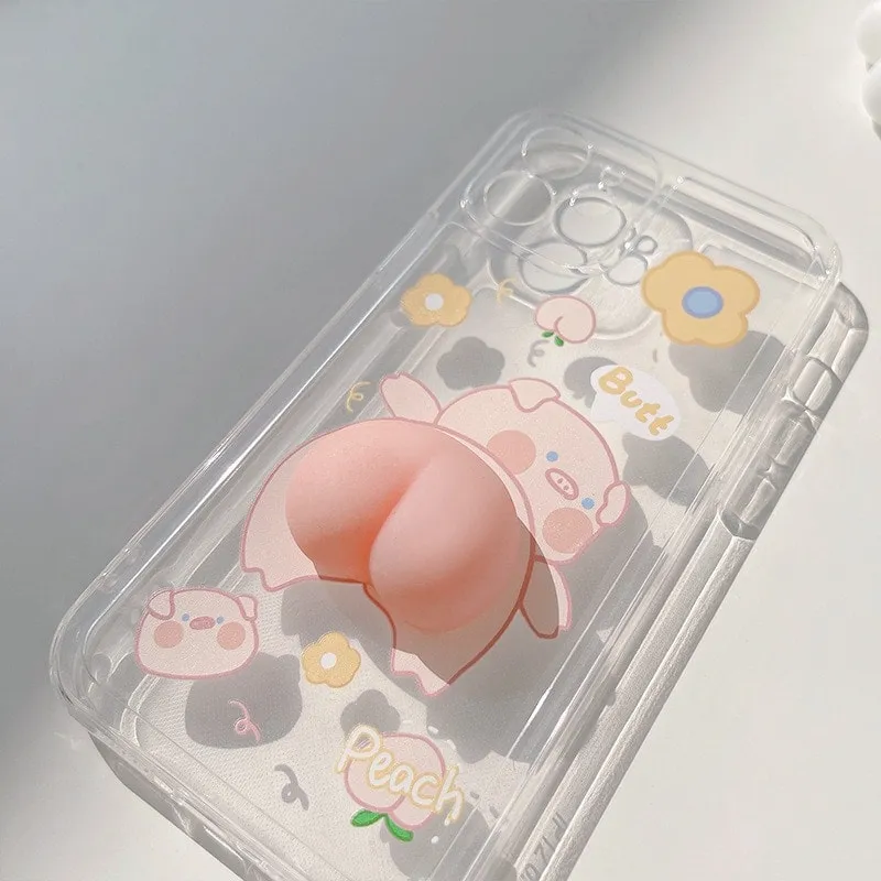 Cute 3D Pig Butt iPhone Case
