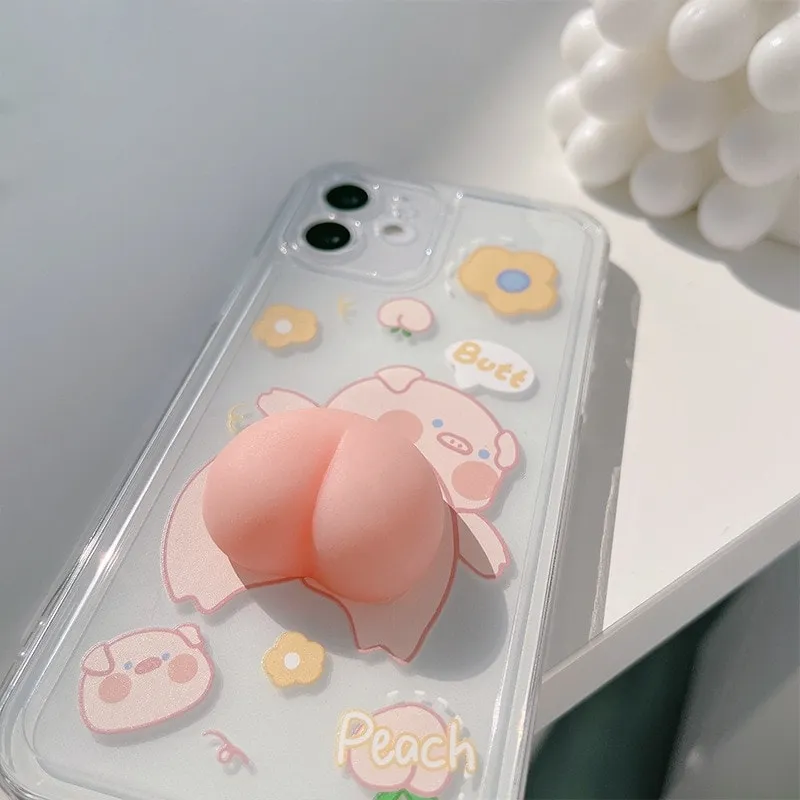 Cute 3D Pig Butt iPhone Case
