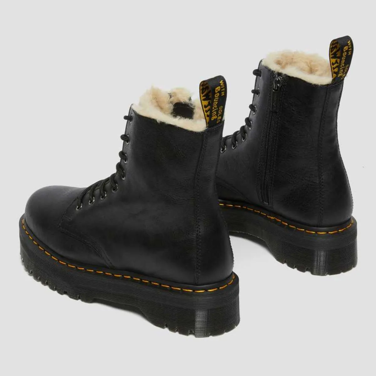 Dr Martens Jadon Faux Fur Black W