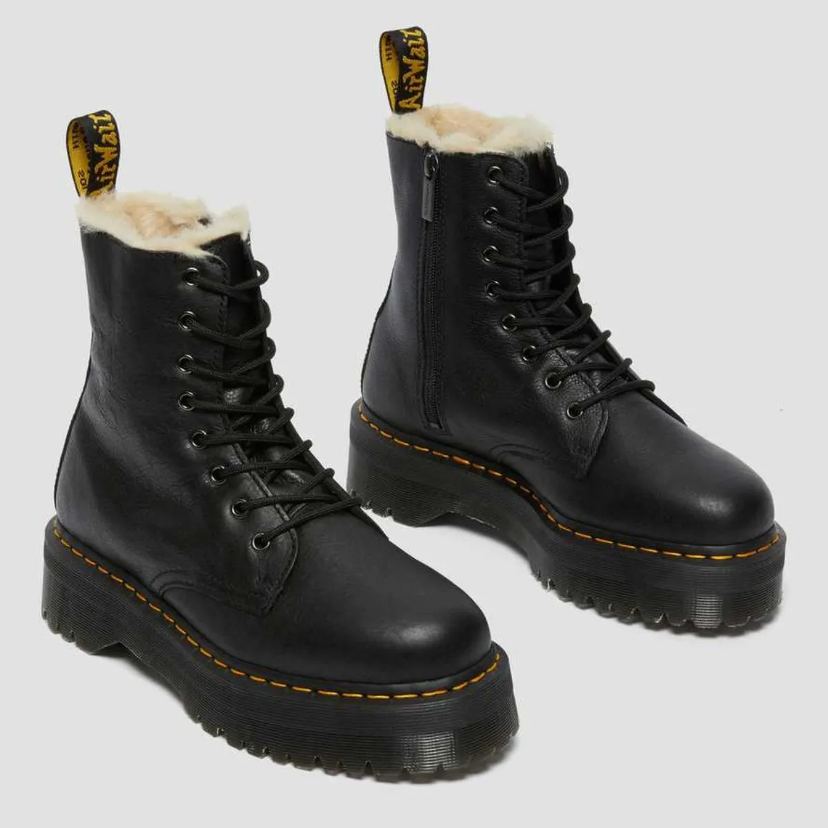 Dr Martens Jadon Faux Fur Black W
