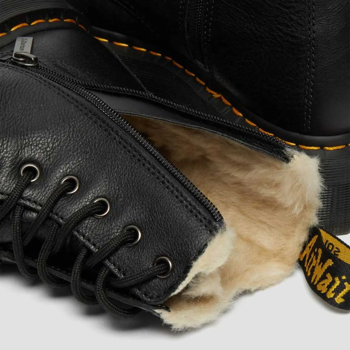 Dr Martens Jadon Faux Fur Black W