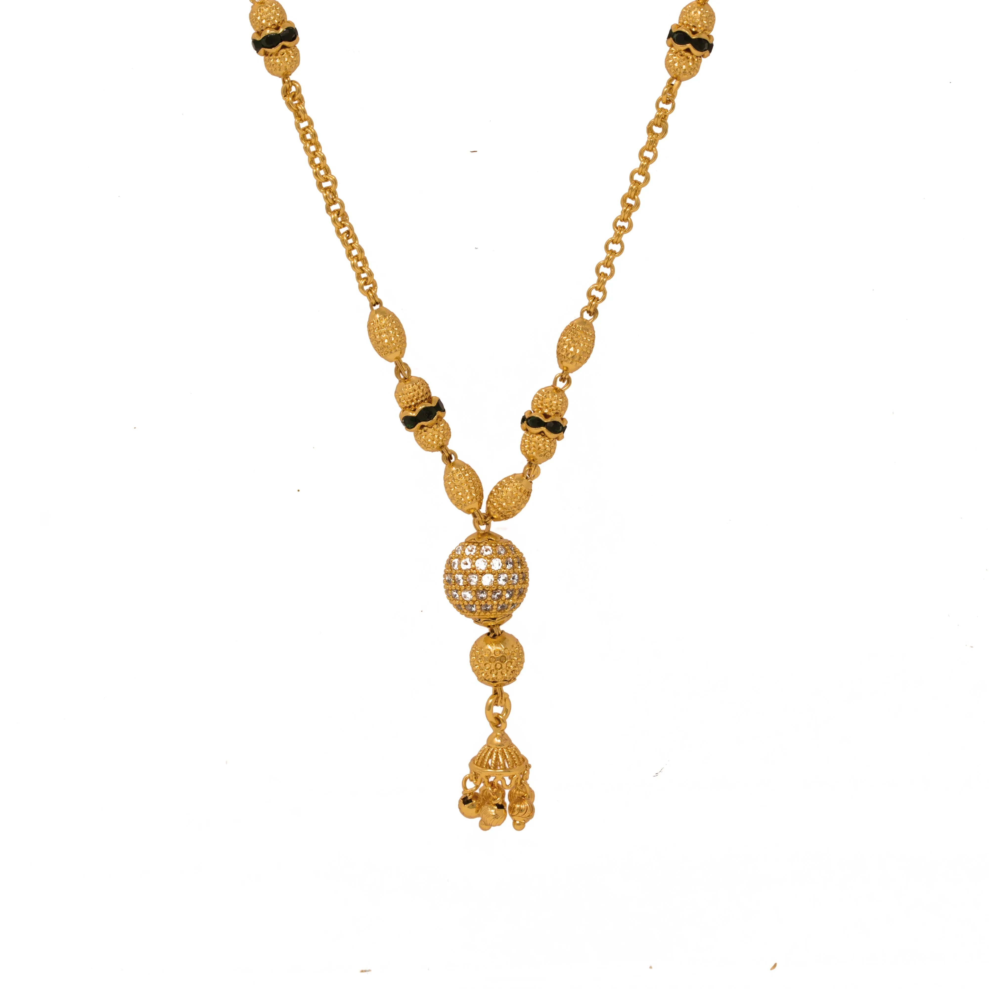 Gilded Solitaire Necklace & Earrings Set