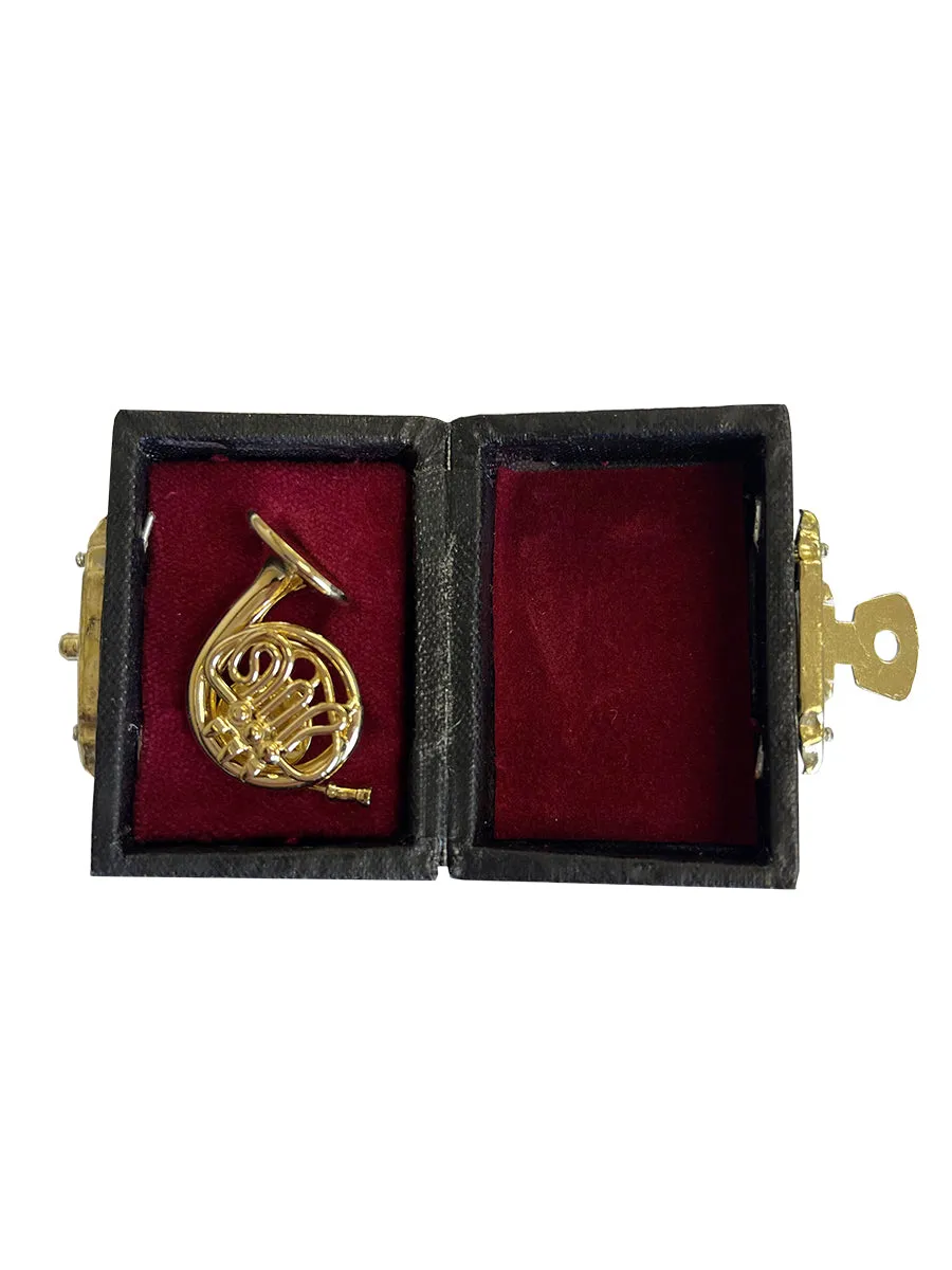 Gold French Horn Pin