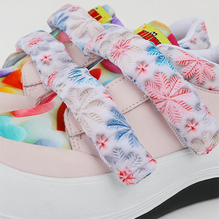 Heart Pattern Round-Toe Flats