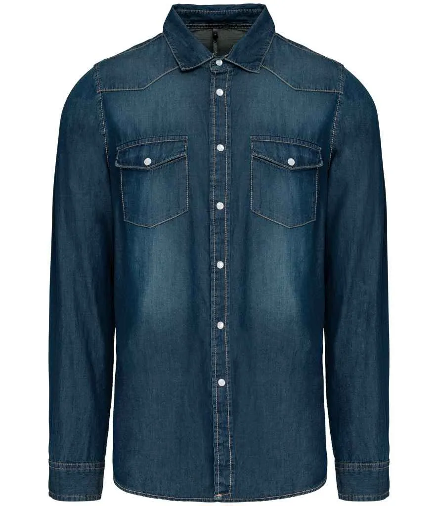 Kariban Long Sleeve Denim Shirt | Blue Jean