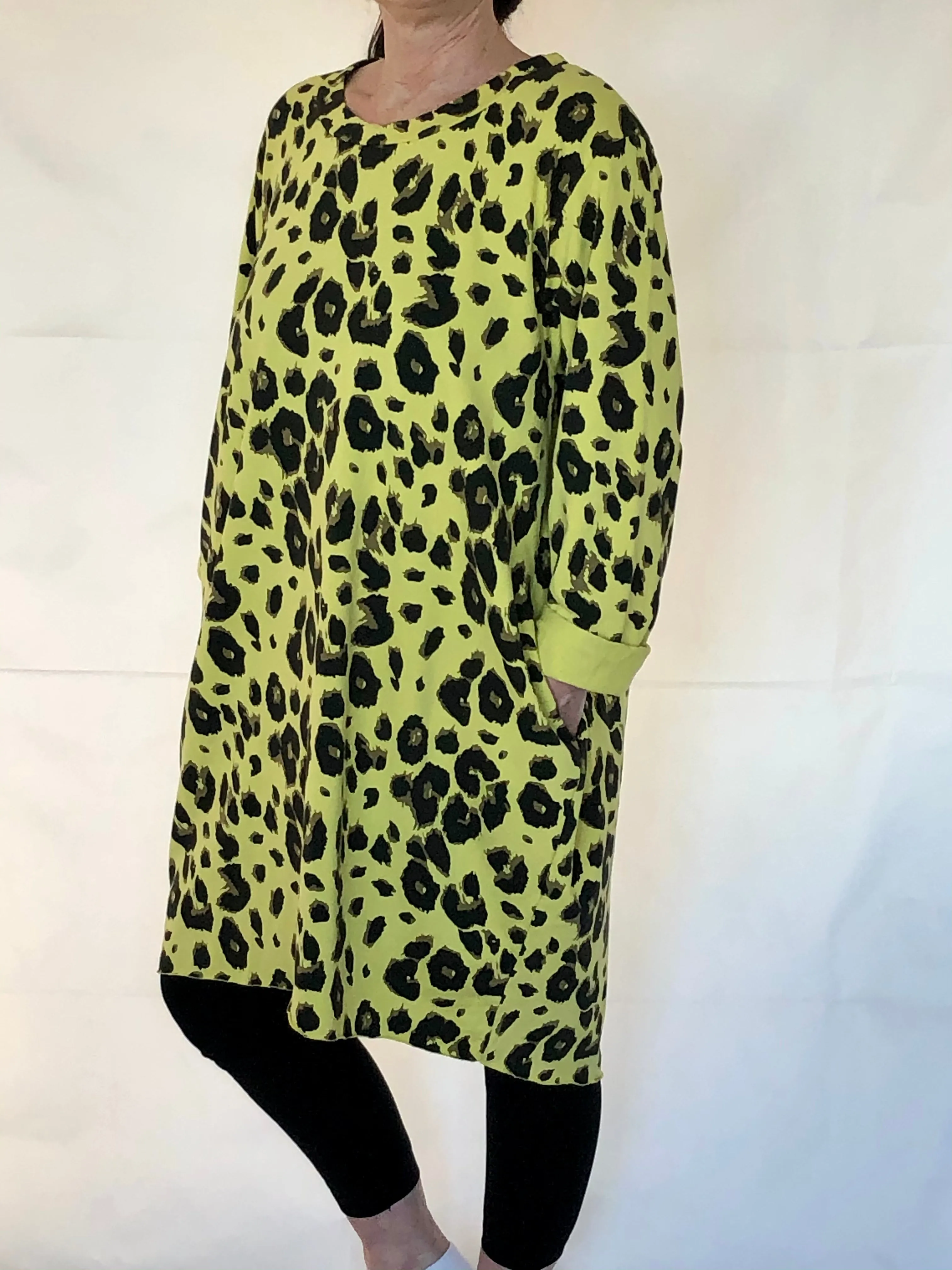 LEOPARD SWEAT-DRESS
