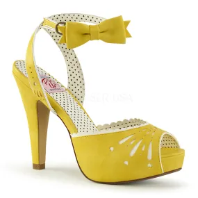 Pin Up Bettie Yellow Peep Toe Sandals