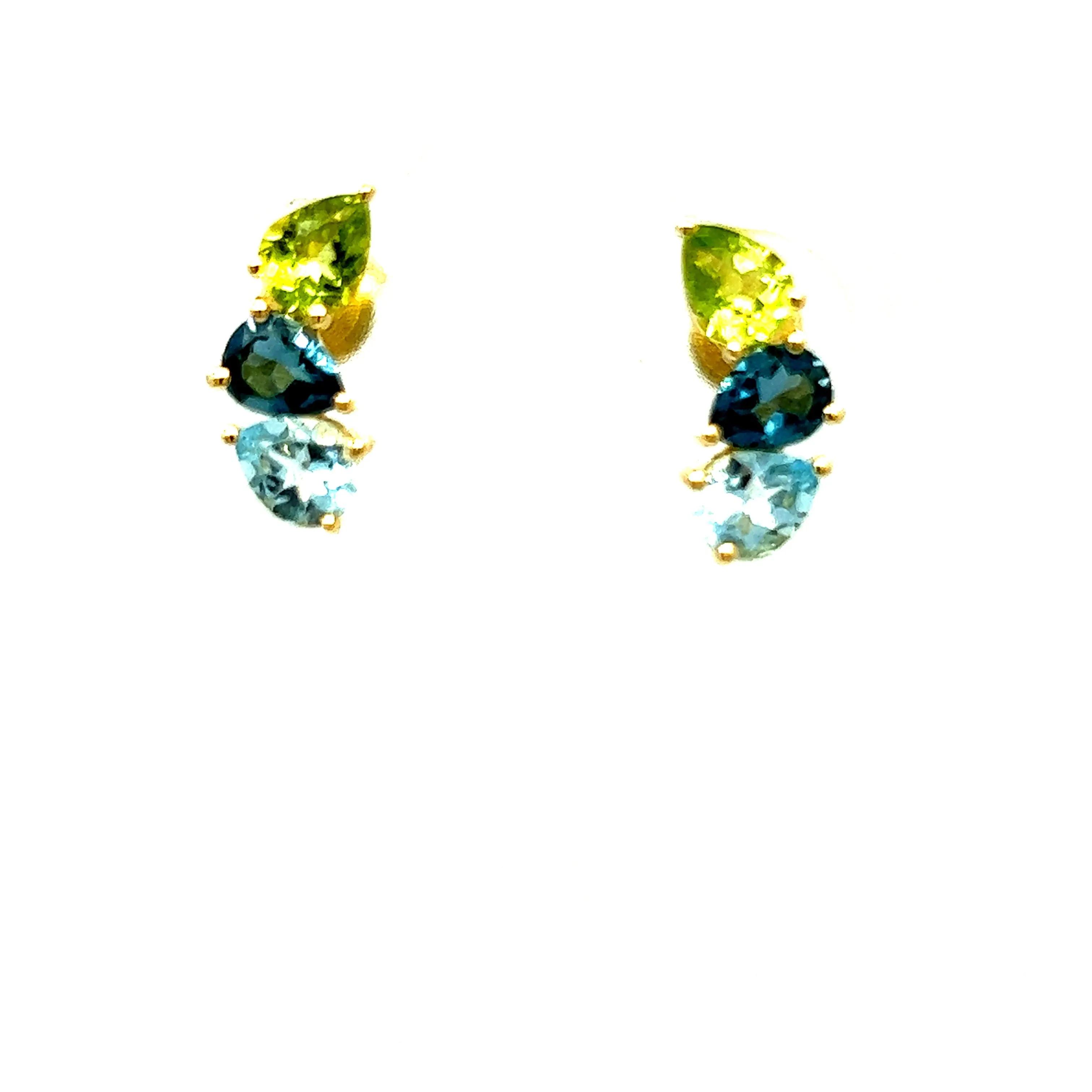 Rainbow Gemstones Studs Earrings