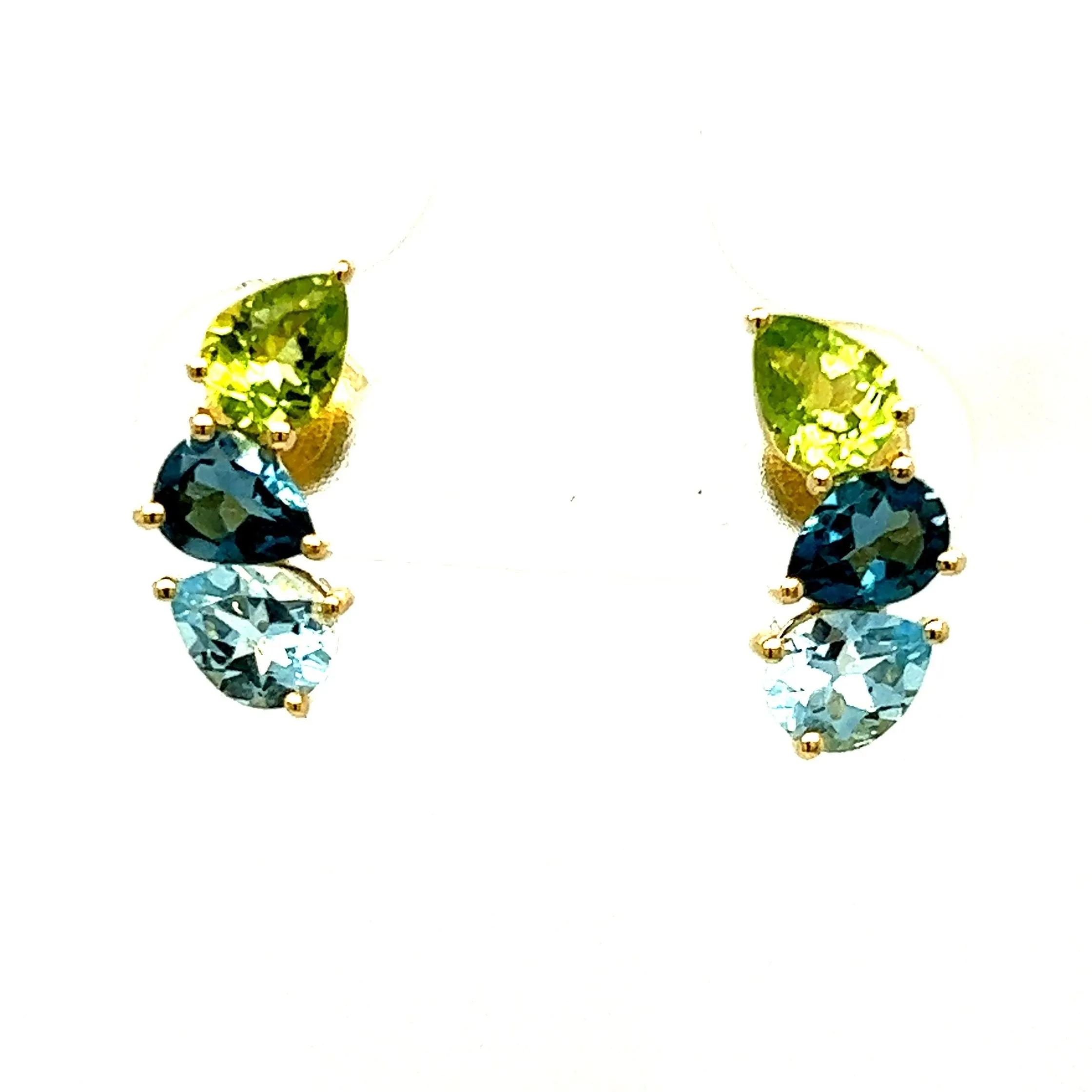 Rainbow Gemstones Studs Earrings